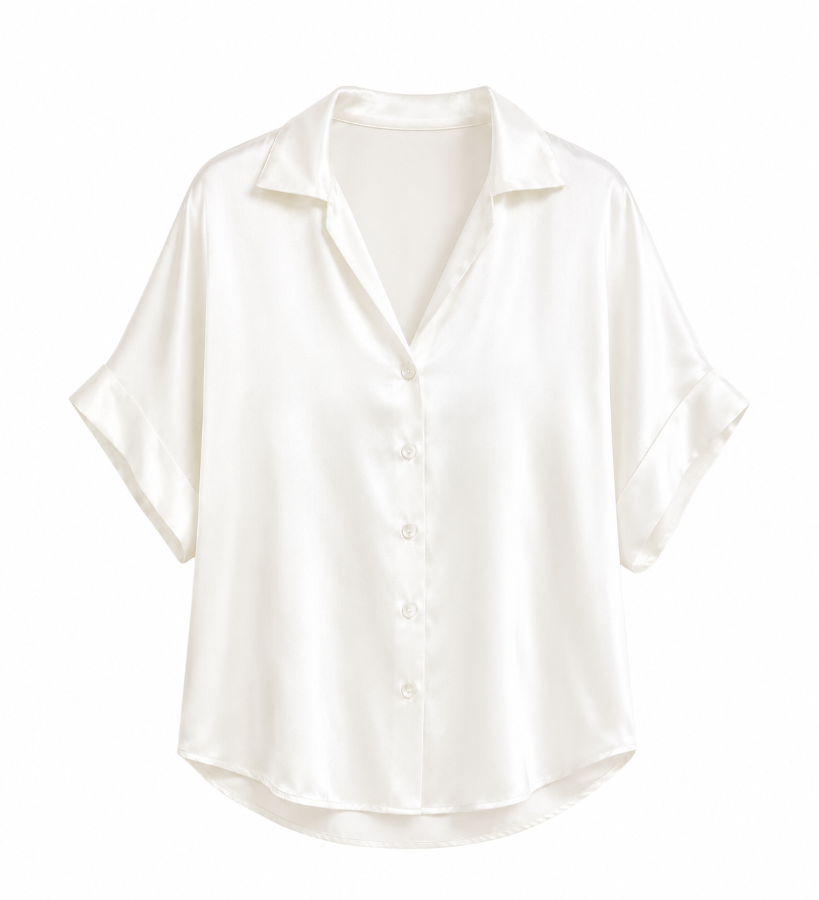 Camisa Satinada Blanca