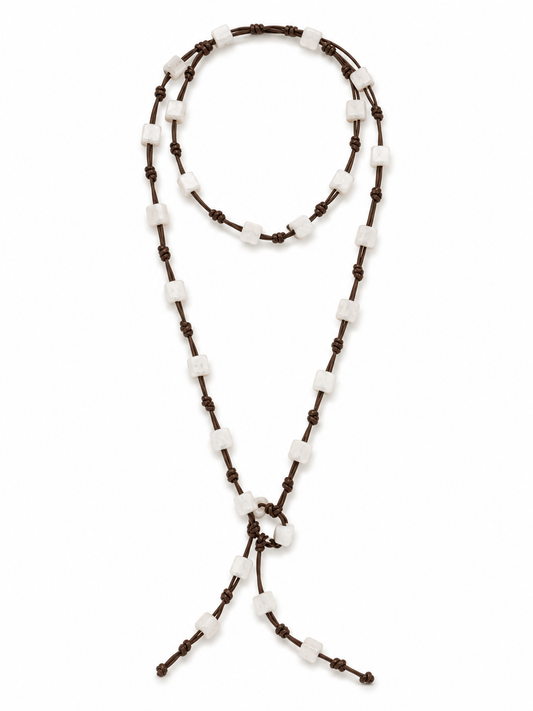 Collar Nudos Blanco