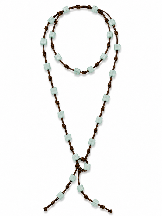 Collar Nudos Verde Agua