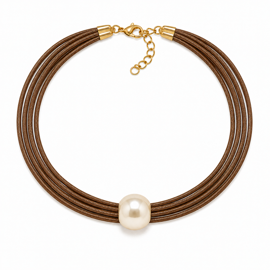 Collar Perla Cuero