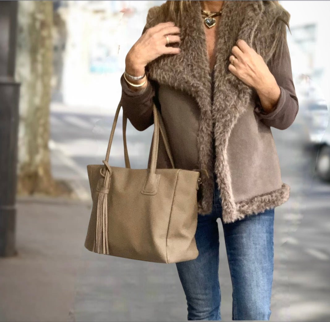 Chaleco Borreguito Marrón