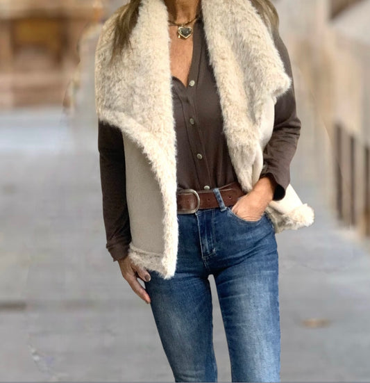 Chaleco Borreguito Beige