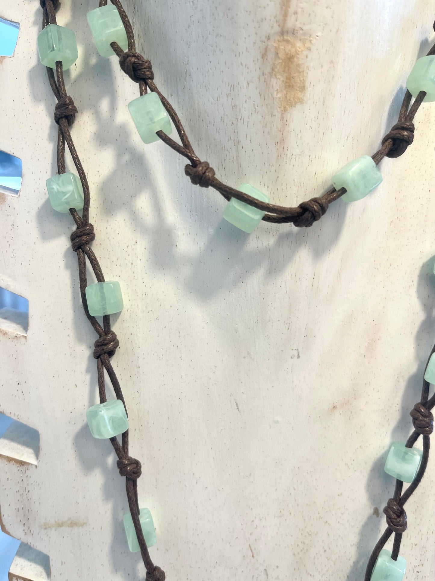 Collar Nudos Verde Agua