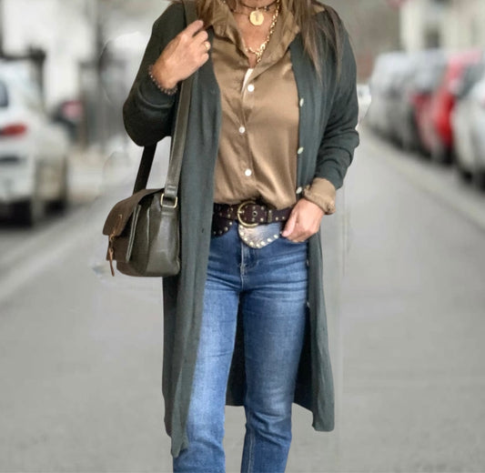 Cárdigan Long Verde