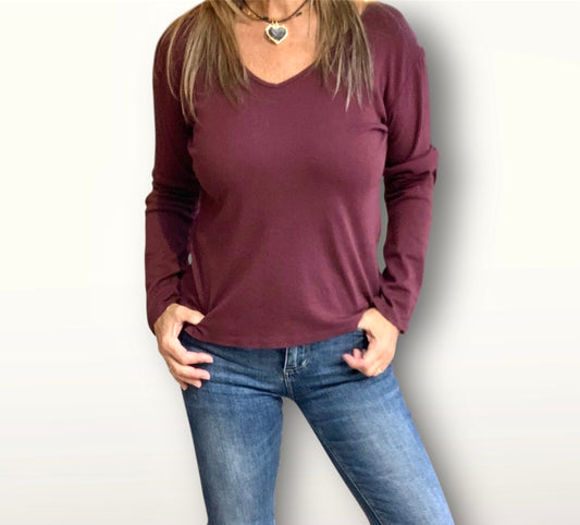 Camiseta Letizia Burdeos