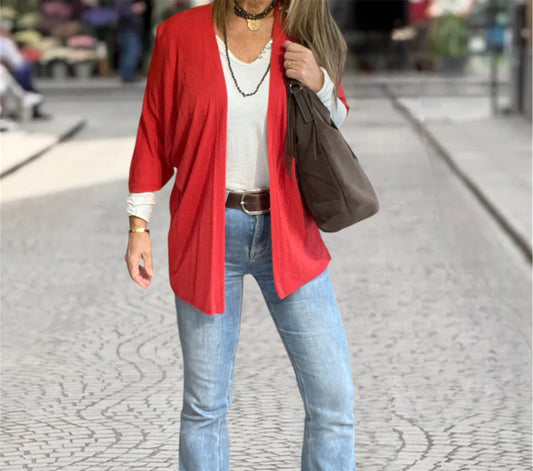 Cárdigan Kimono Red