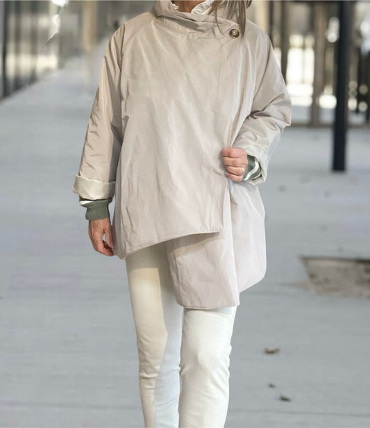 Gabardina Cruzada Beige