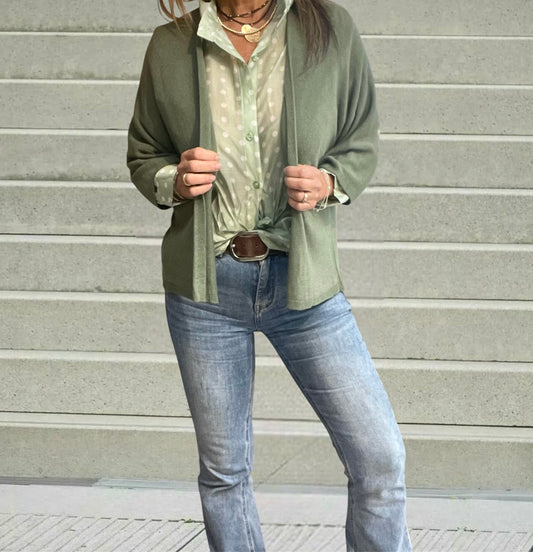Camisa Topos Verde