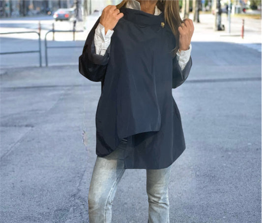 Gabardina Cruzada Marino