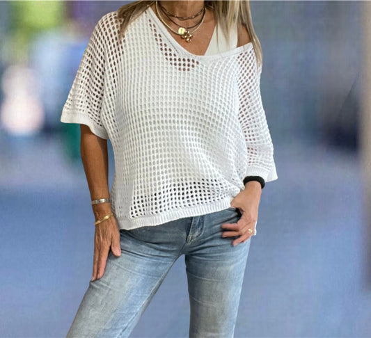 Jersey Calado Blanco