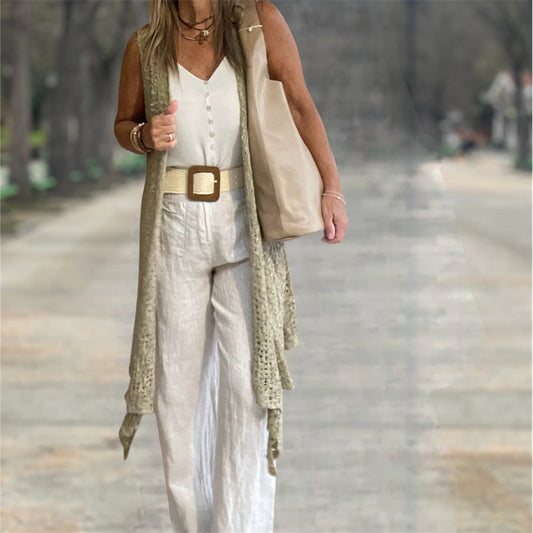 Chaleco Largo Taupe