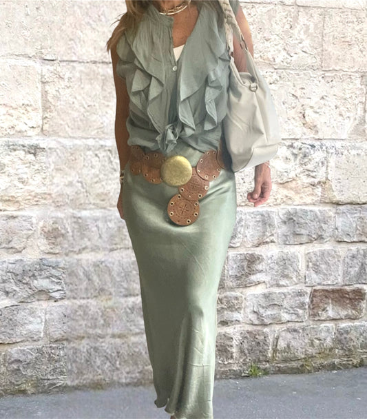 Blusa Volantes Verde