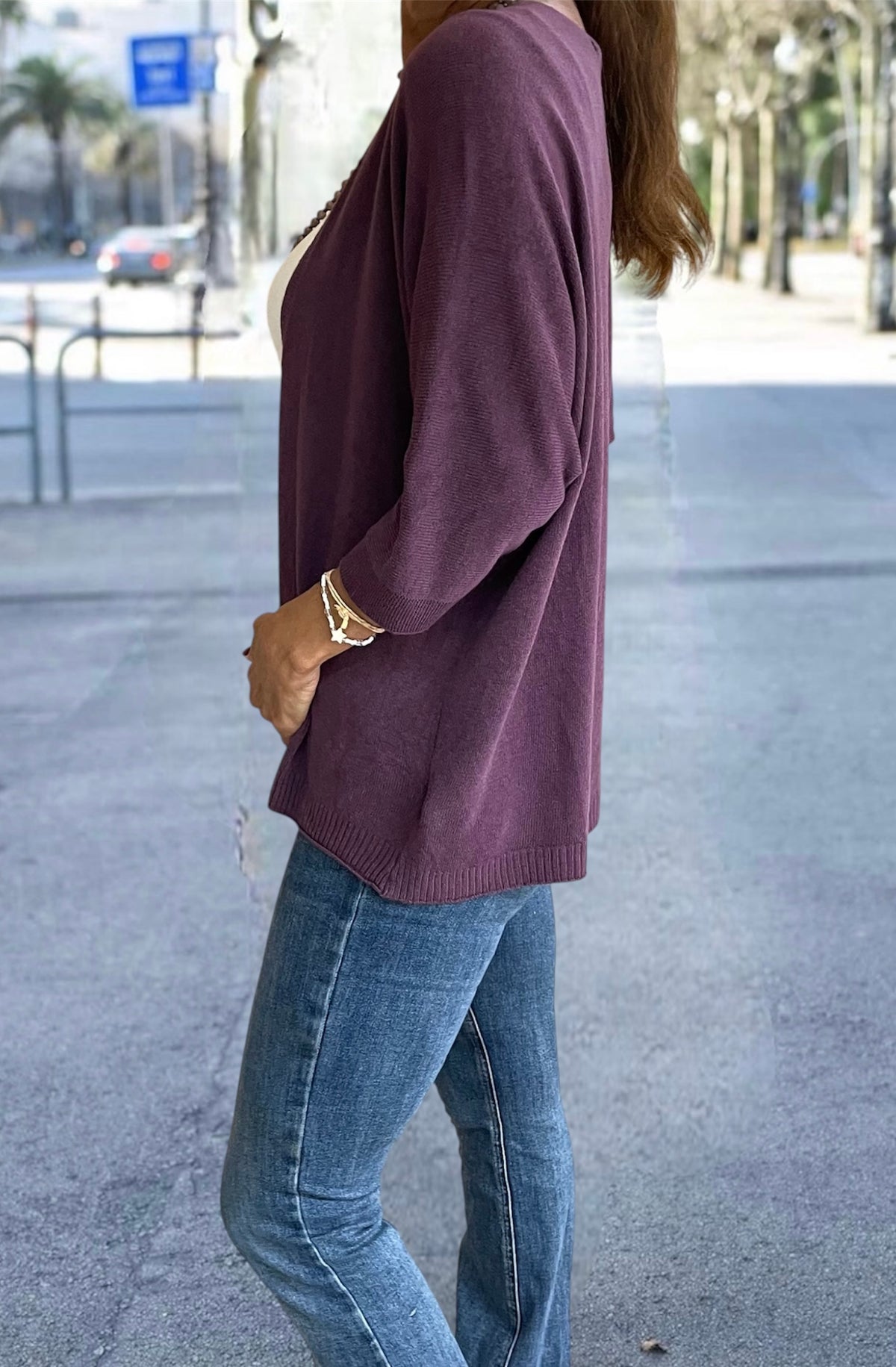 Cárdigan Kimono Vino CT
