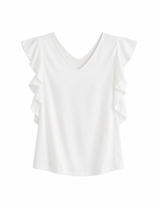 Camiseta Volante Blanca