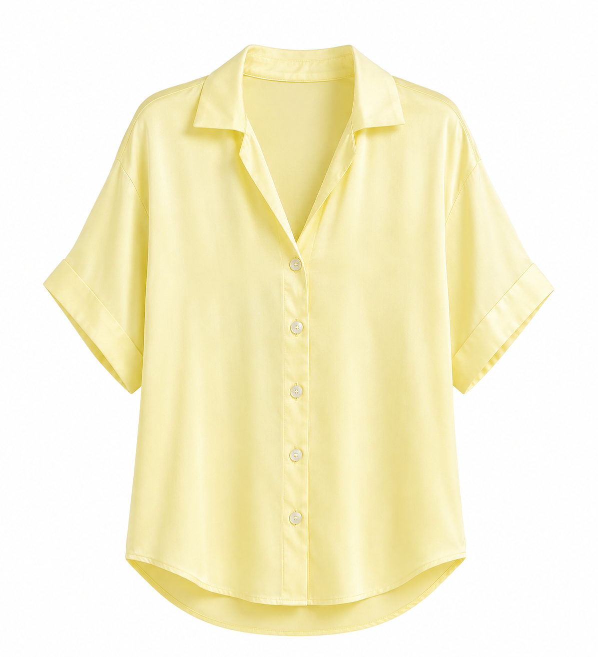 Camisa Satinada Amarillo