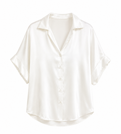 Camisa Satinada Blanca