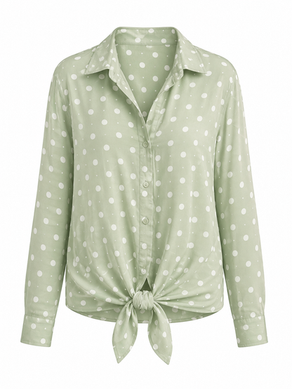 Camisa Topos Verde