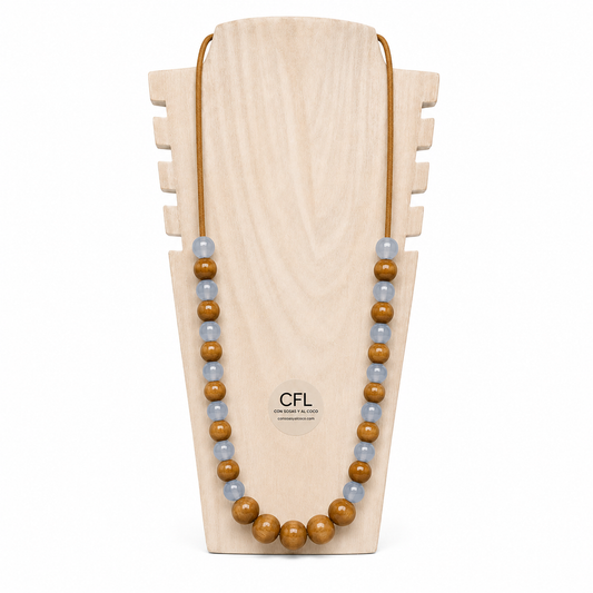 Collar Bolas Azul