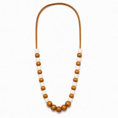 Collar Bolas Beige