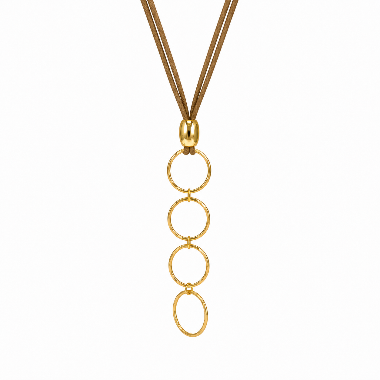 Collar Cuero-Círculos