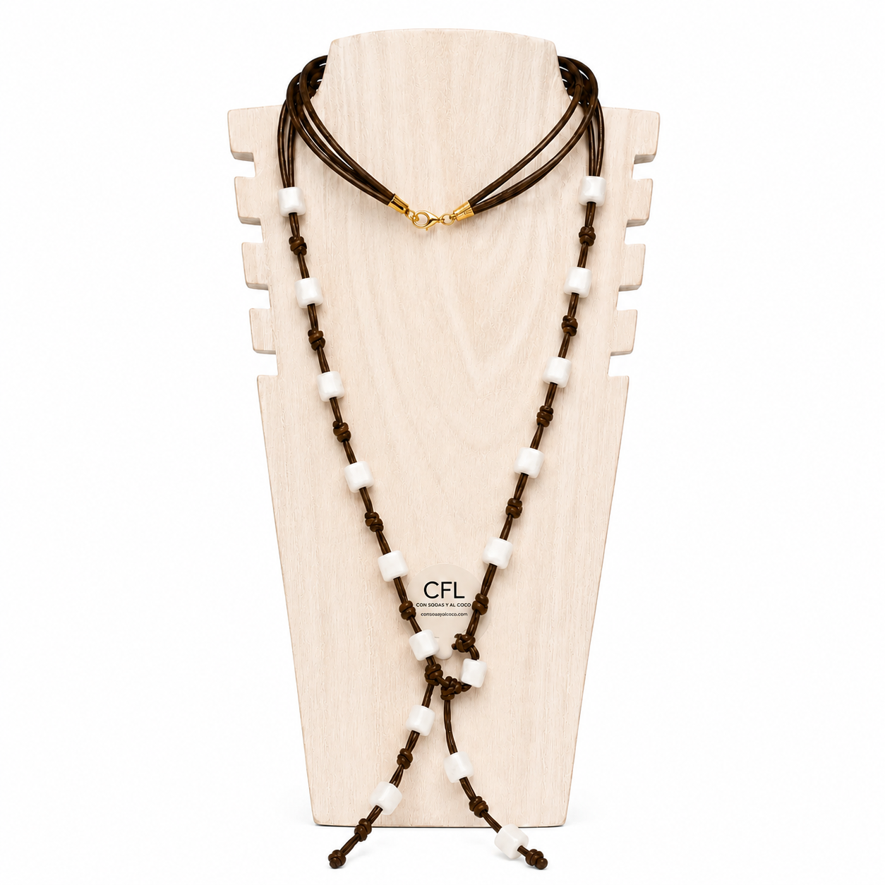 Collar Nudos Blanco