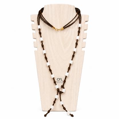 Collar Nudos Blanco