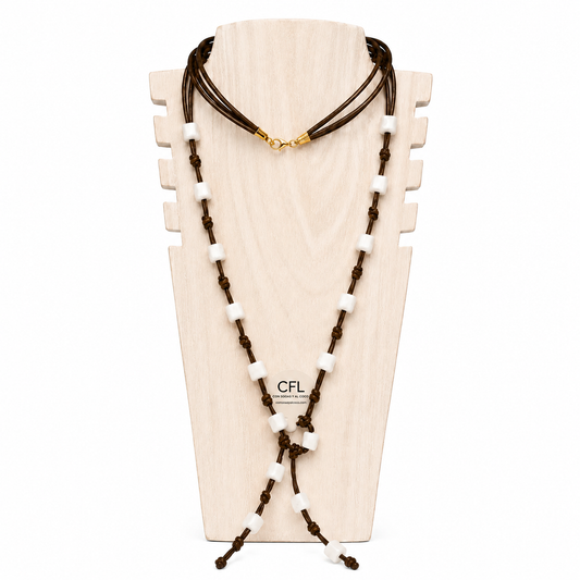Collar Nudos Blanco