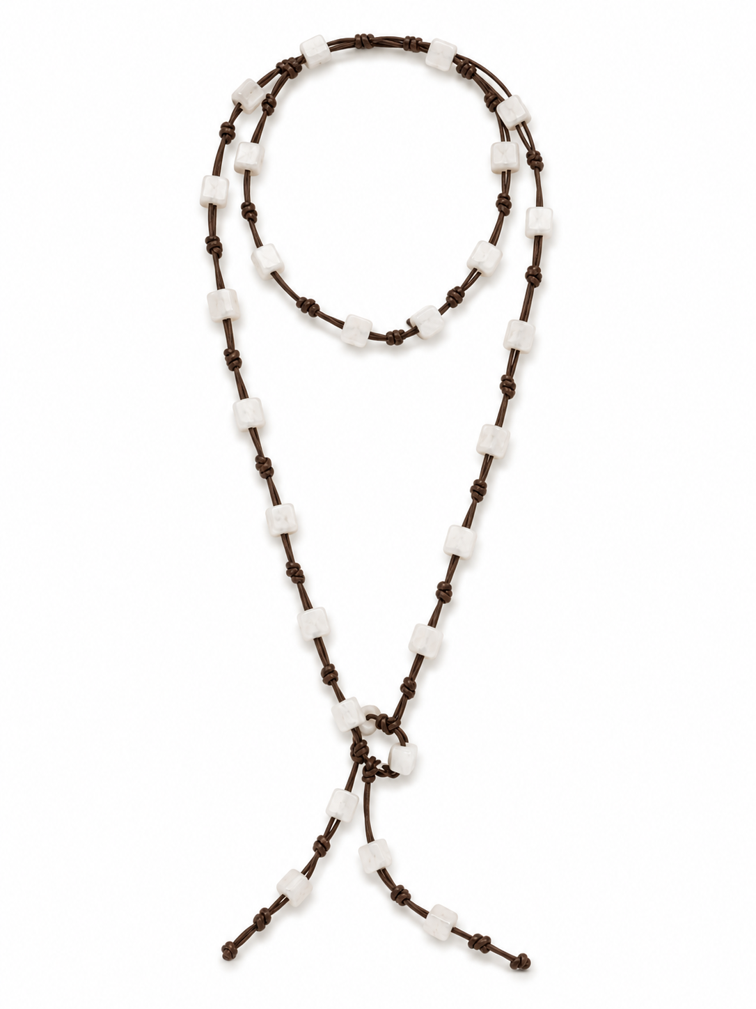 Collar Nudos Blanco