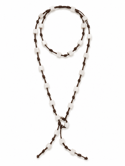 Collar Nudos Blanco