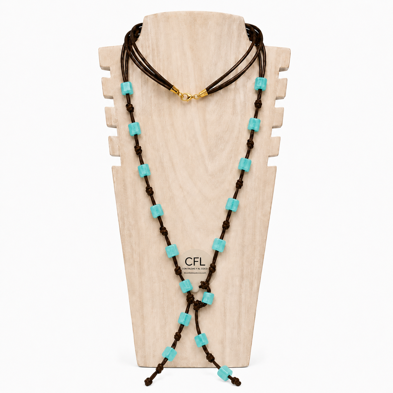 Collar Nudos Turquesa