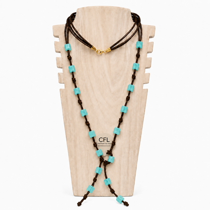 Collar Nudos Turquesa
