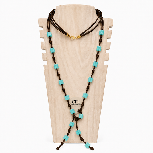 Collar Nudos Turquesa