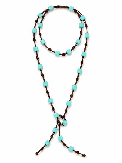 Collar Nudos Turquesa