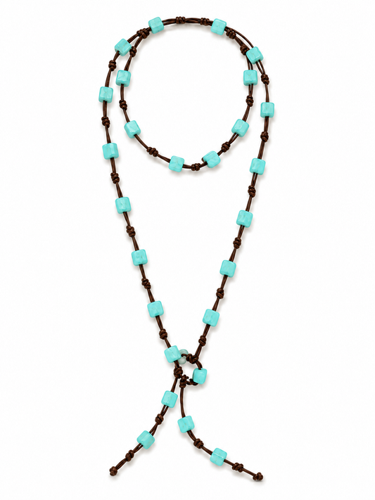 Collar Nudos Turquesa