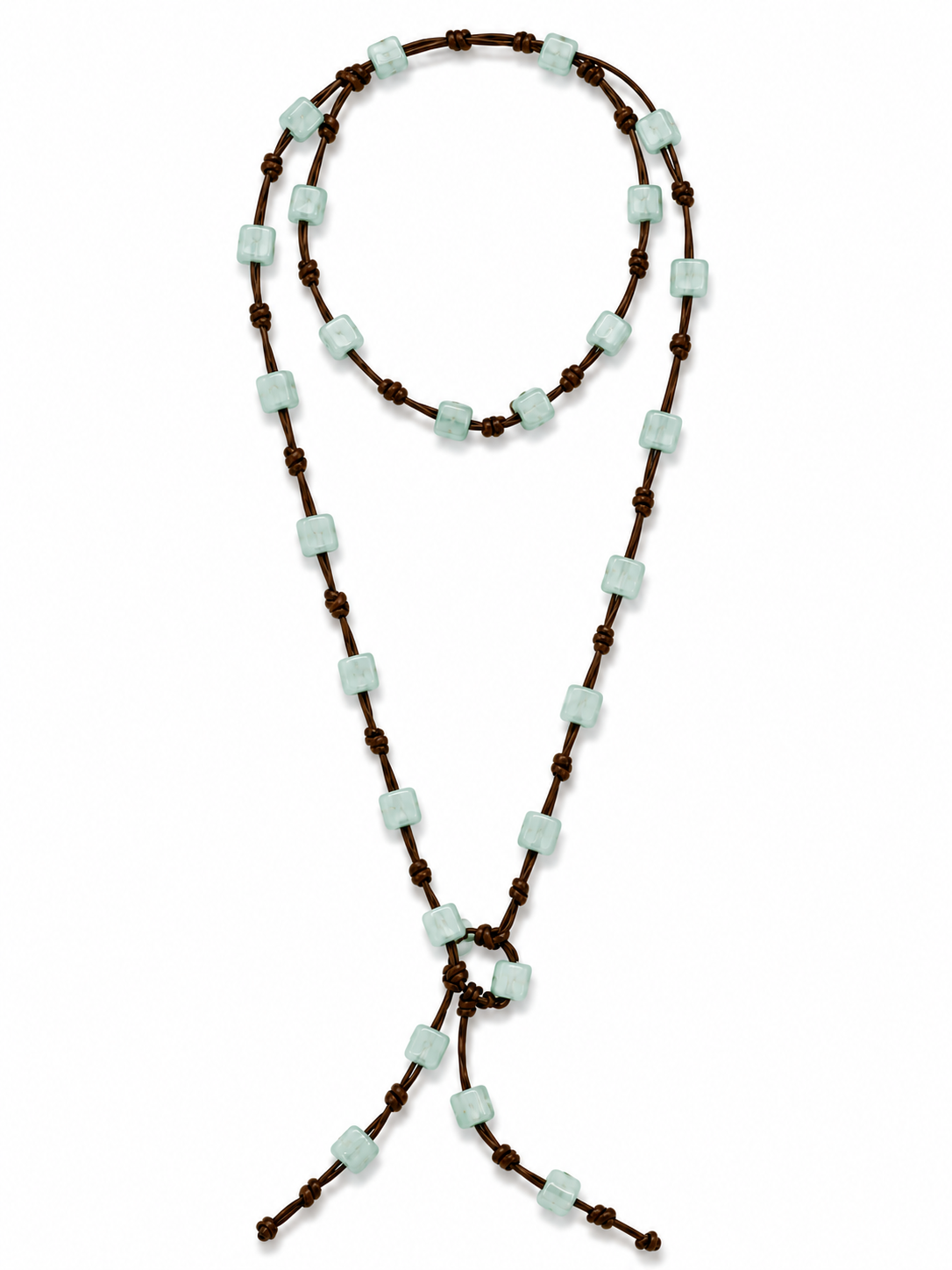 Collar Nudos Verde Agua