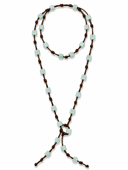 Collar Nudos Verde Agua