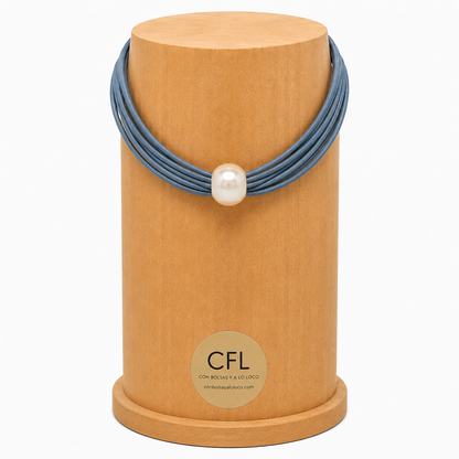 Collar Perla Azul
