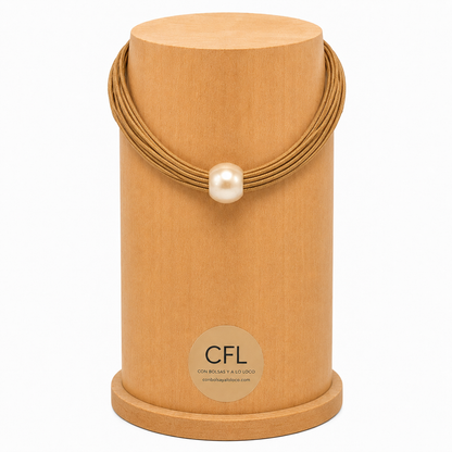 Collar Perla Beige
