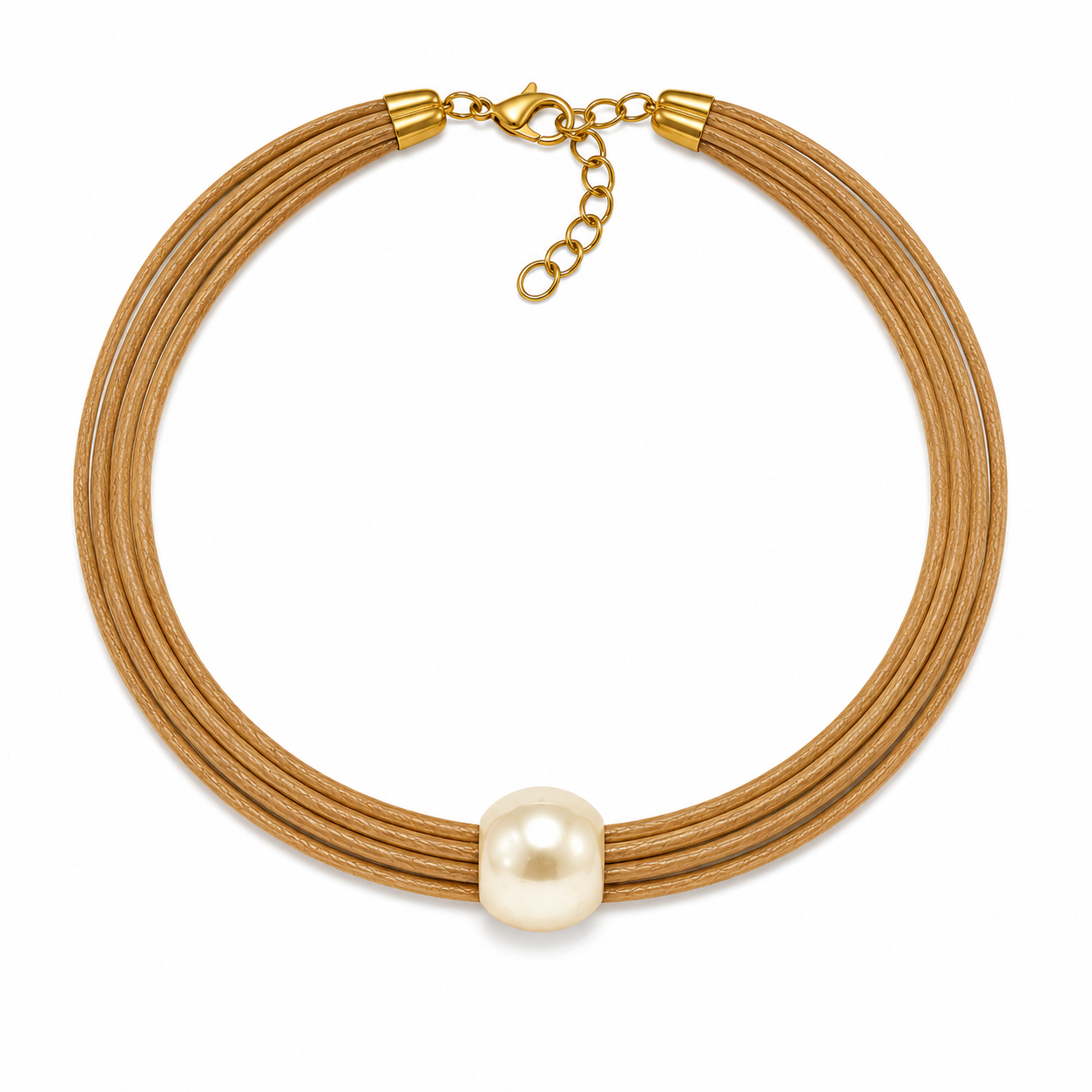 Collar Perla Beige