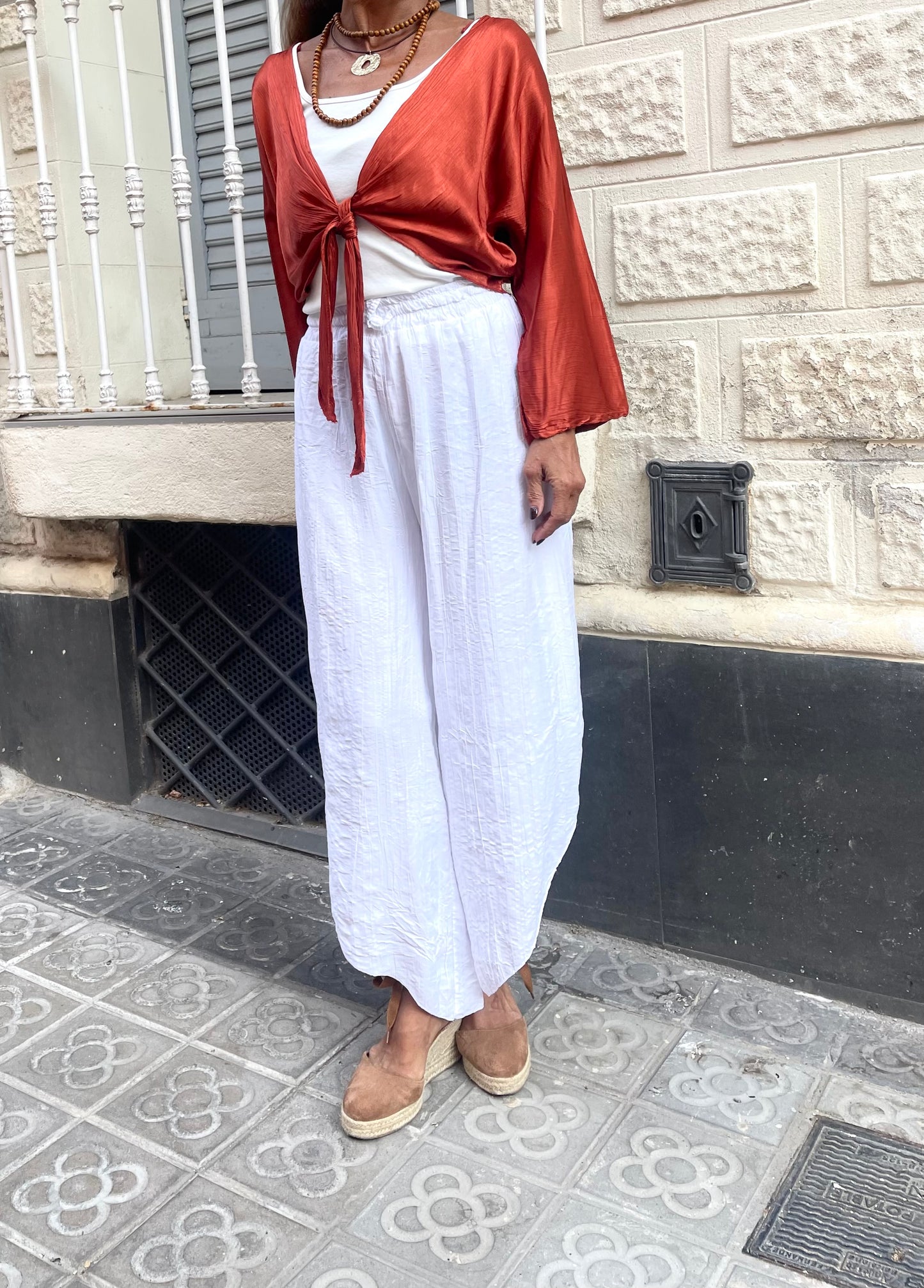 Bolero Satinado Teja