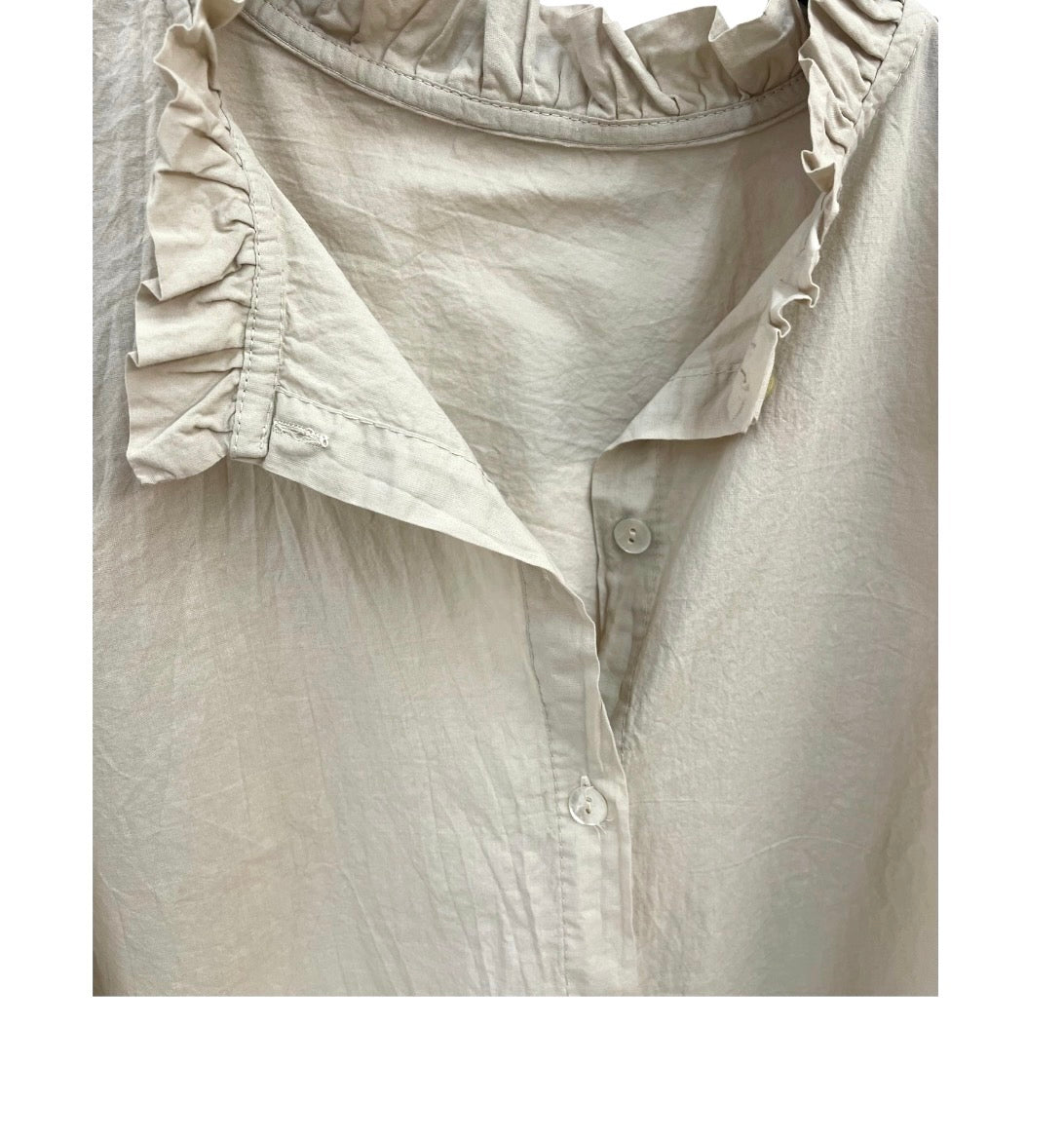 Camisa Volante Beige