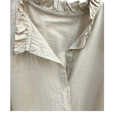 Camisa Volante Beige