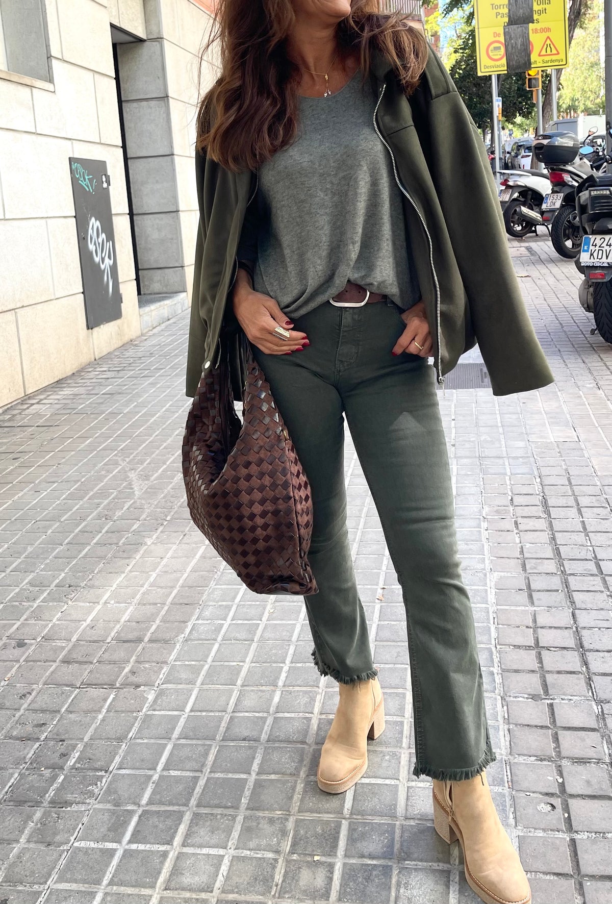 Jeans Tobilleros Verde