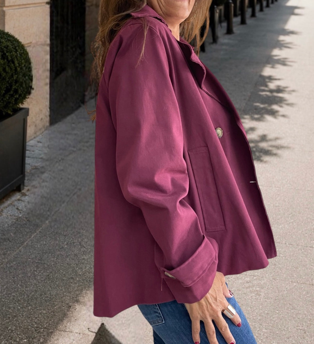 Gabardina Burdeos