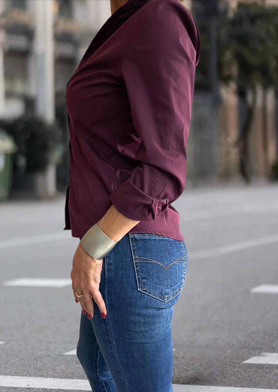 Camisa Burdeos Small