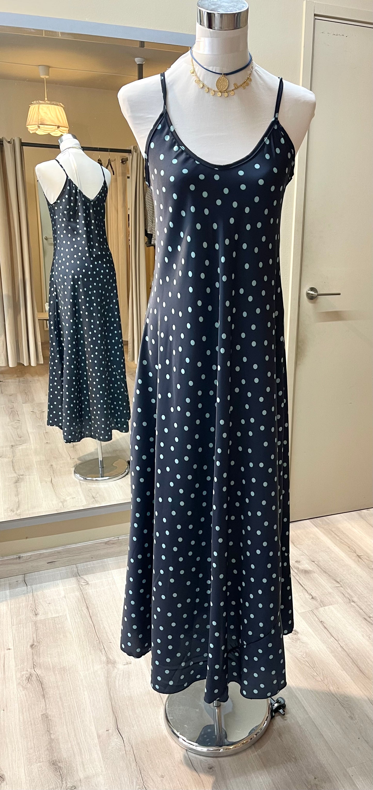 Vestido Lunares Azul