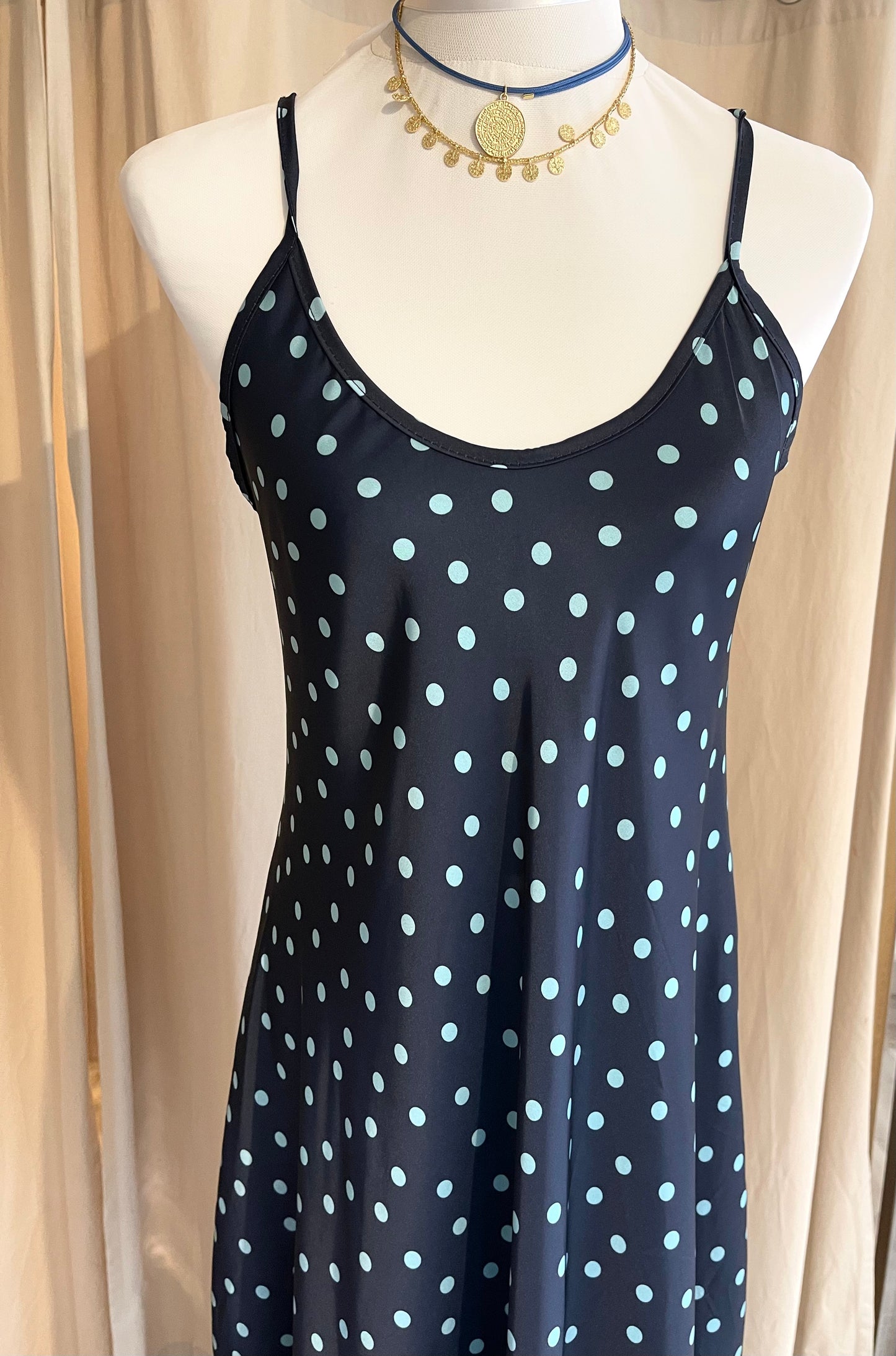 Vestido Lunares Azul