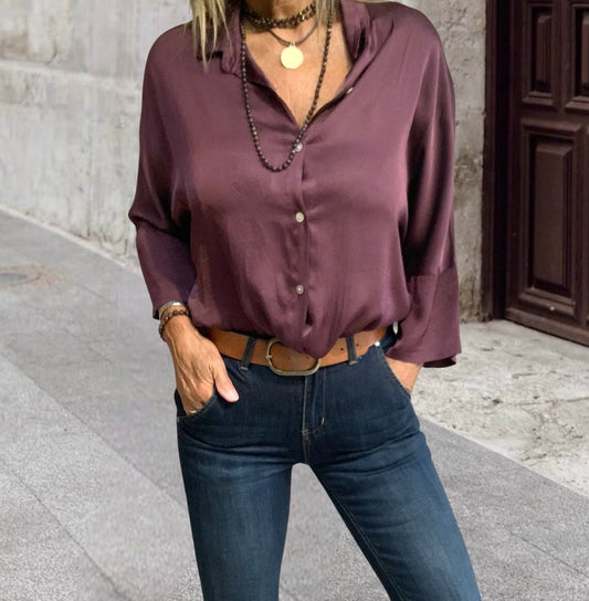 Camisa Cristina Burdeos