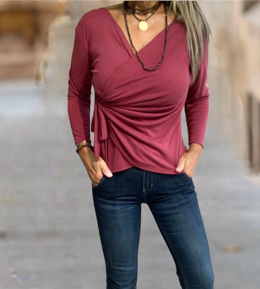 Blusa Paula Burdeos