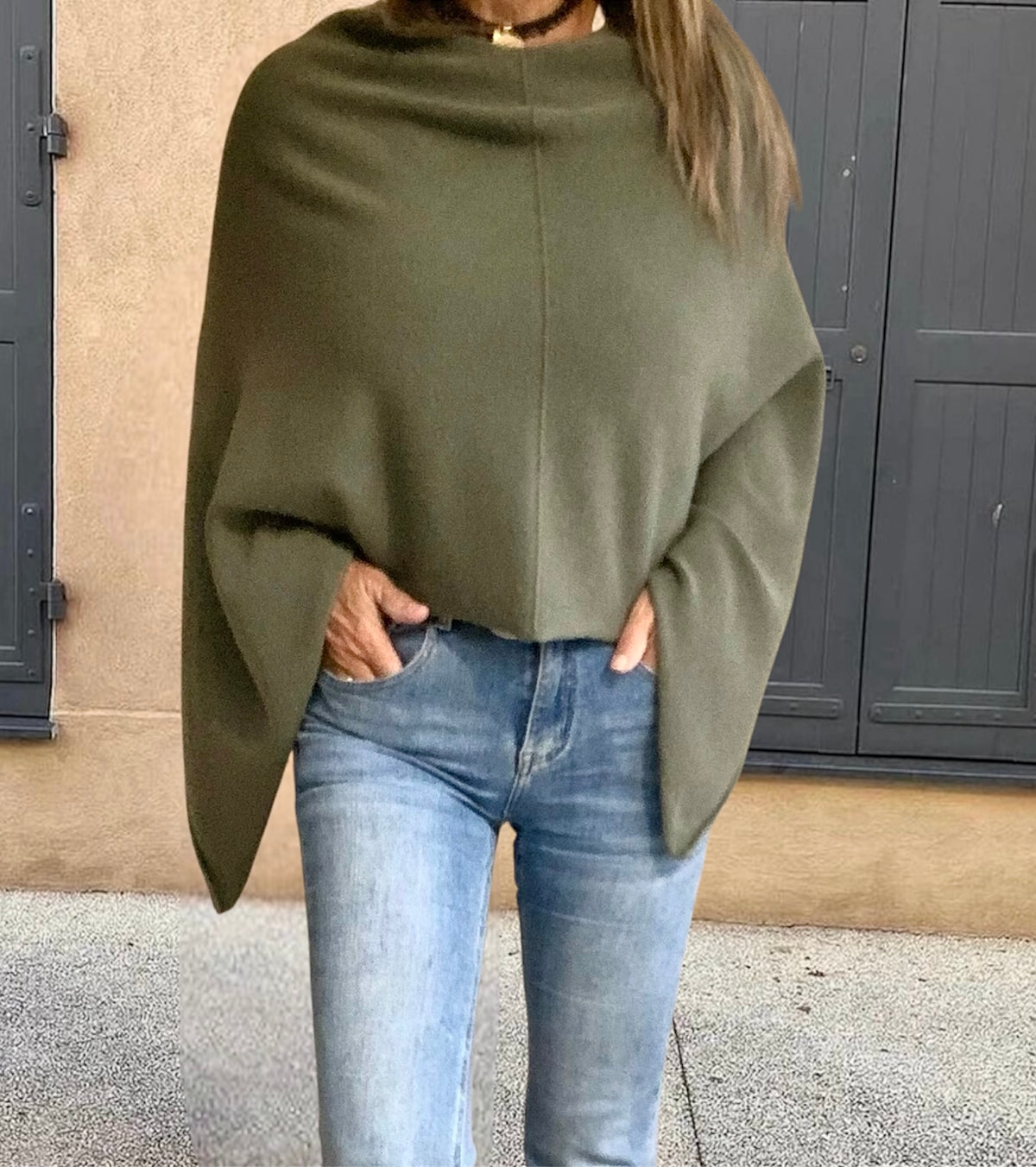 Poncho Basic Verde